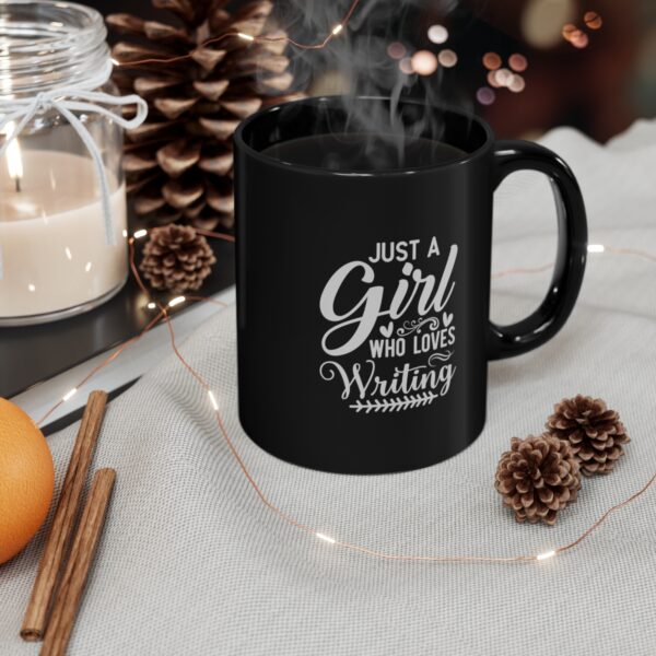 Just A Girl Who Loves Writing Mug Black
