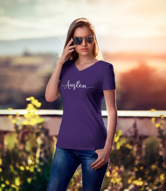 Austen V-Neck Shirt purple