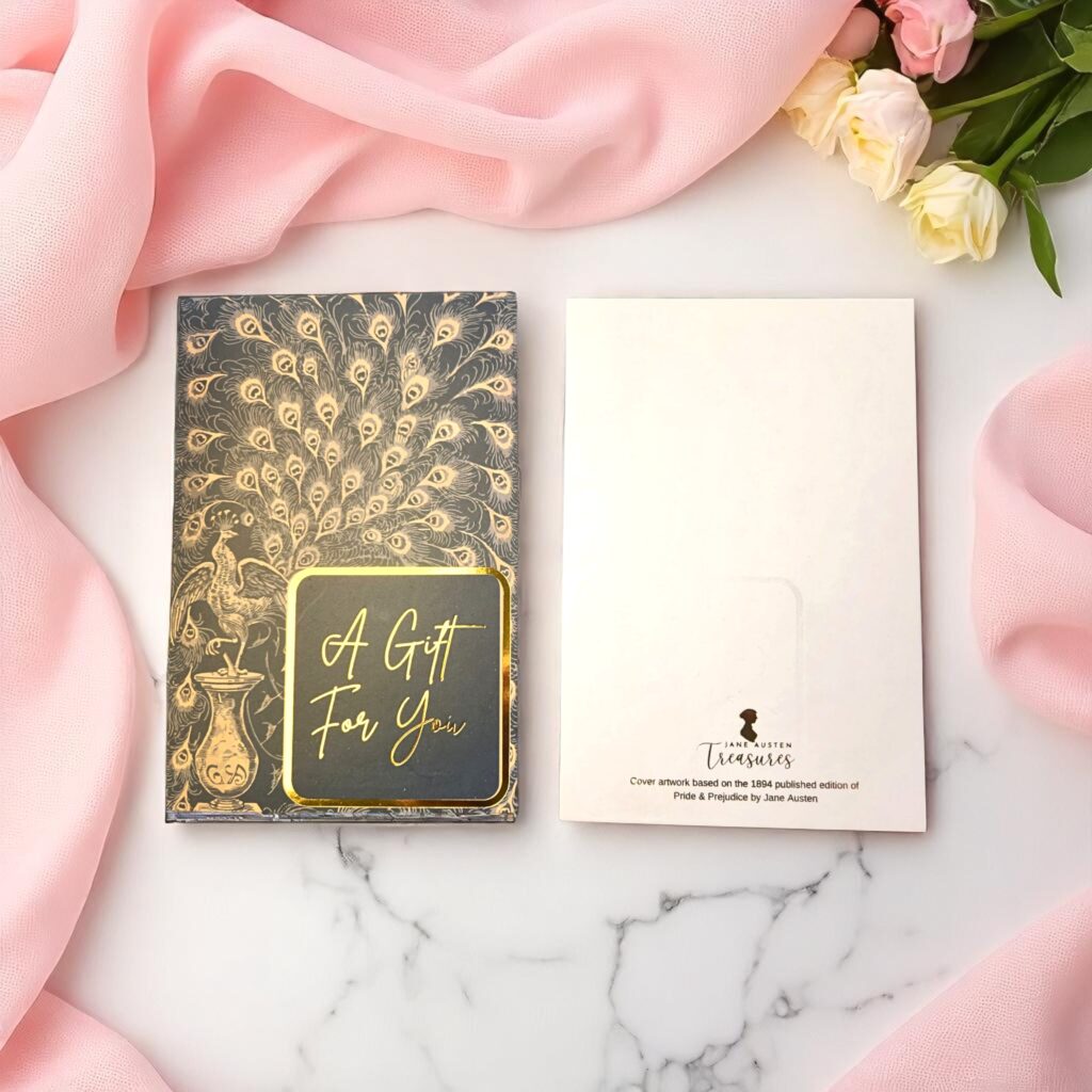 1894 Peacock Edition Gold Foil A Gift For You Greeting Card