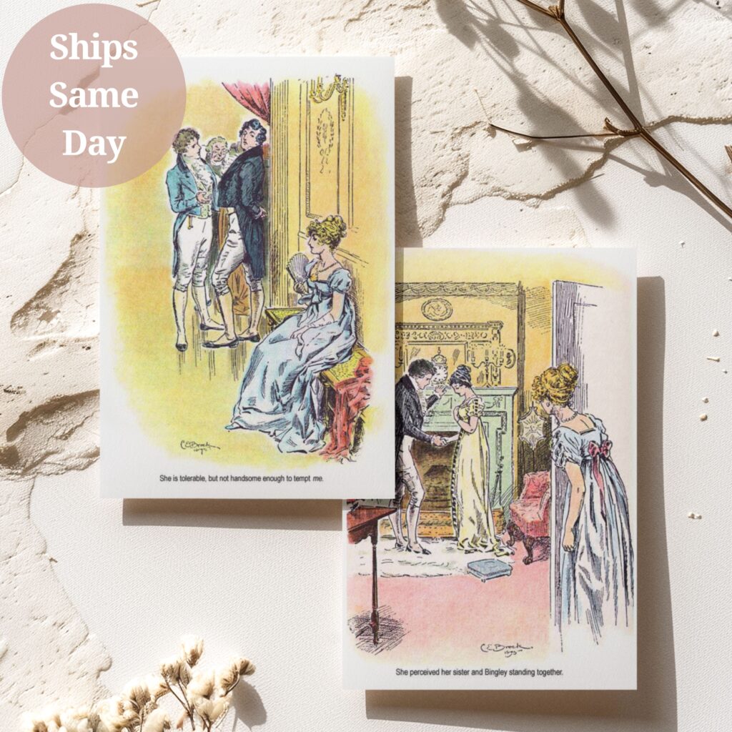 Pride & Prejudice 1895 Eight Postcard Set