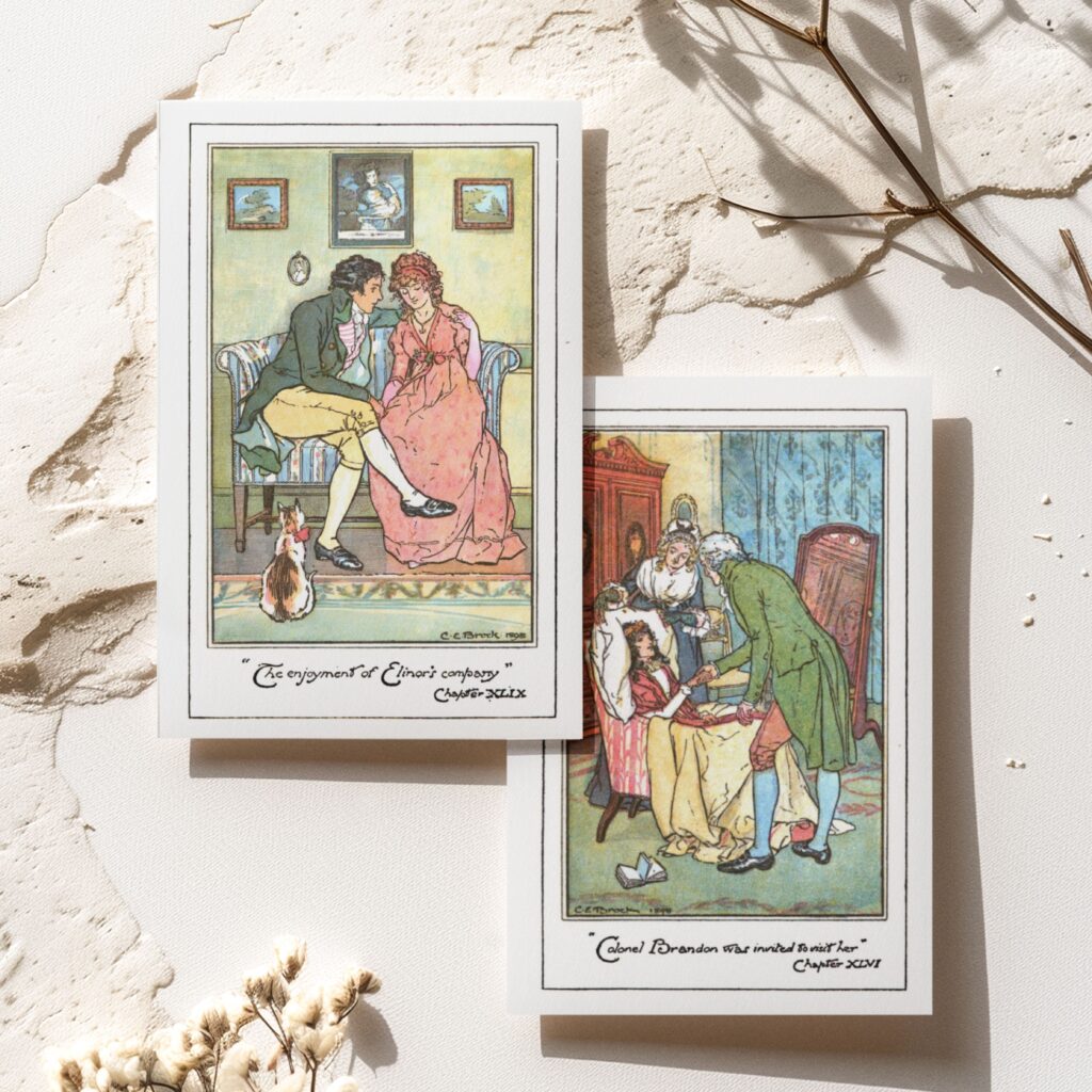 Sense And Sensibility 1898 Eight Postcard Set