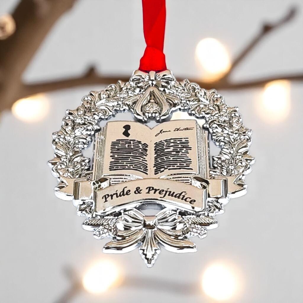 Jane Austen Chrome Christmas Ornament