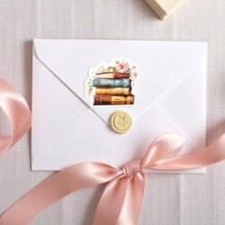 Jane Austen Stacked Books Sticker