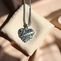 Jane Austen Jewelry Heart Pendant Stainless Steel Chain Necklace