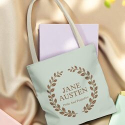 Literary Tote Bag, Jane Austen Pride and Prejudice