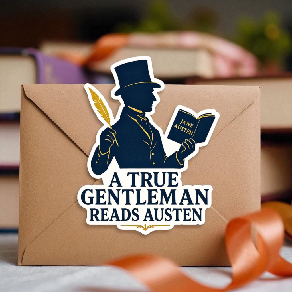 Gentlemen Read Austen Sticker
