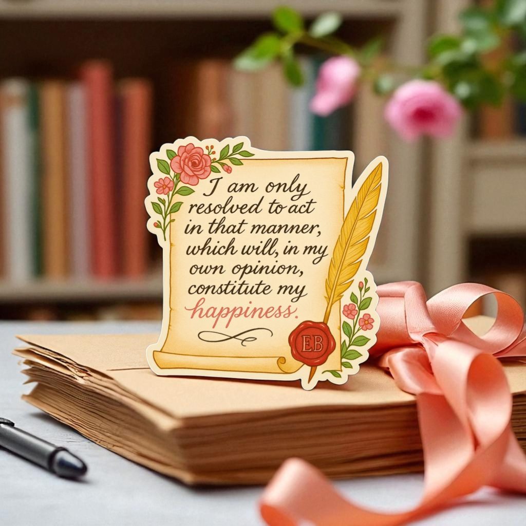 Pride and Prejudice Literary Quote Sticker