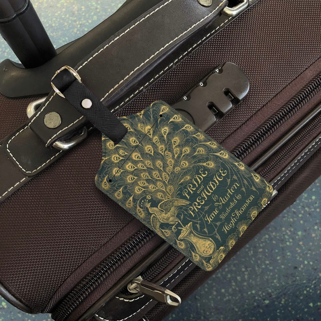 Jane Austen Pride and Prejudice Peacock Luggage Tag