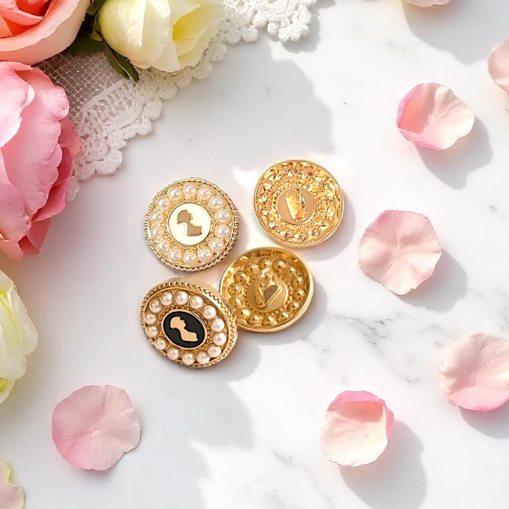 Jane Austen Pearl Shank Button